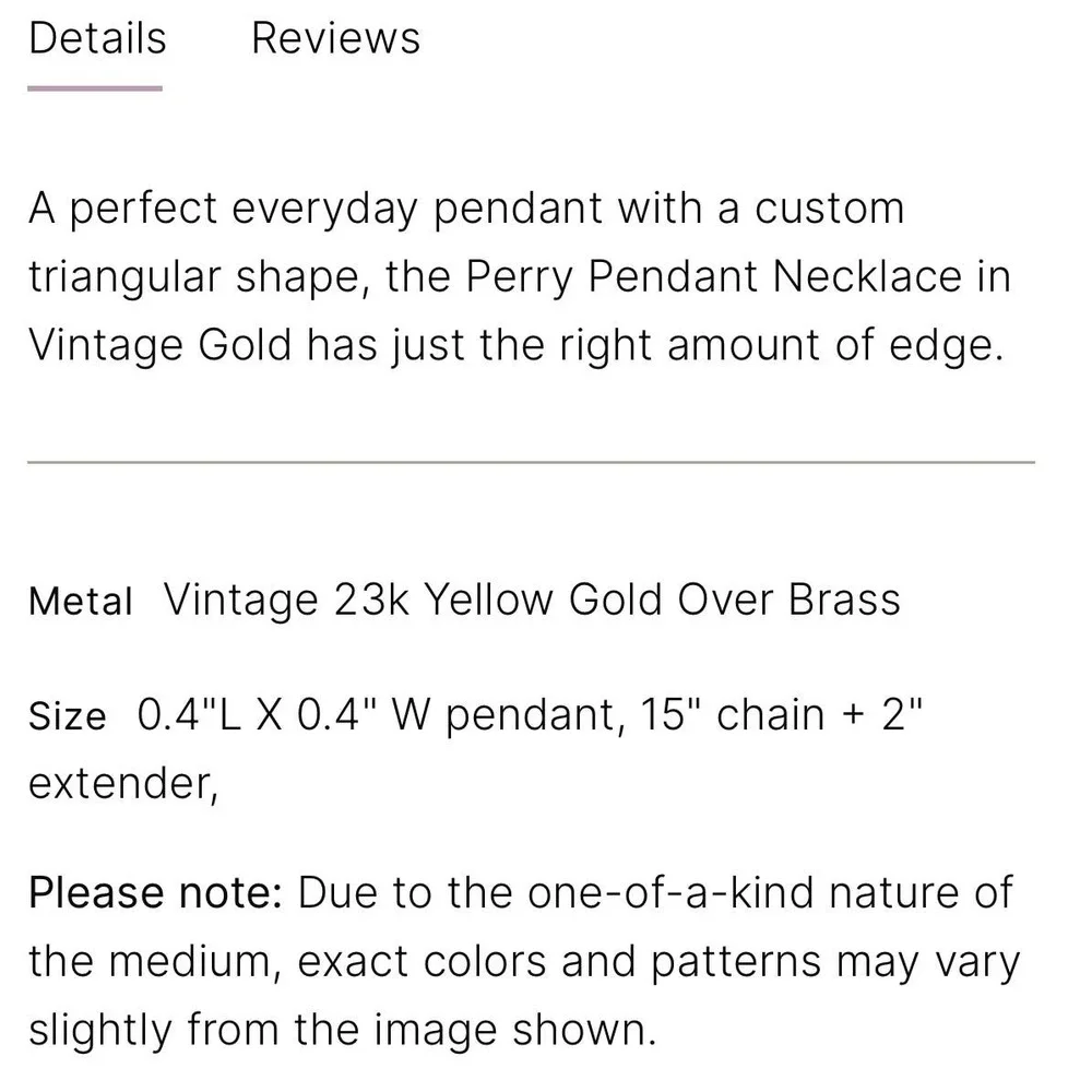 New Kenda Scott Perry Pendant Necklace in Vintage Gold - Picture 10 of 10